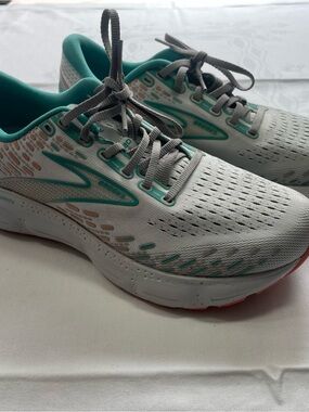 Brooks Glycerin 20 Women's Running Shoes Size 9.5 B Grey Teal Coral